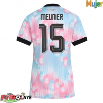Camiseta Bélgica Thomas Meunier #15 Visitante Equipación para mujer Mundial 2026 manga corta